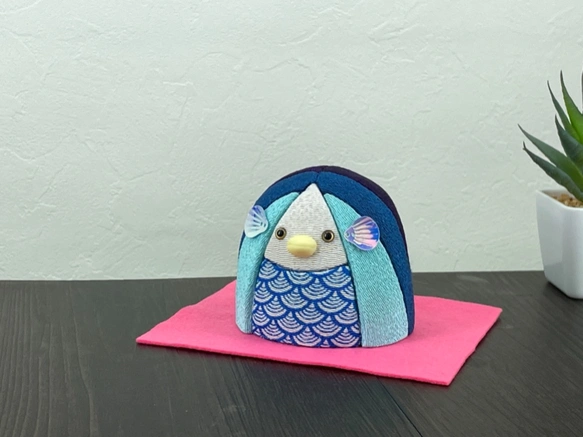 木目込人形『アマビエ』(青色)