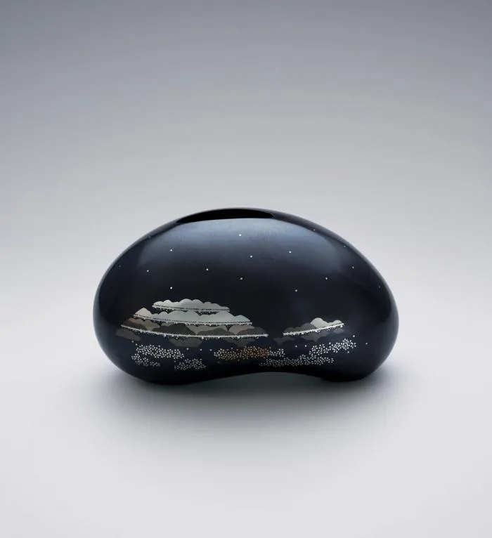 象嵌朧銀花器「春・天空」