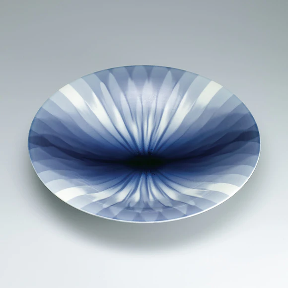彩釉鉢「藍華菱」